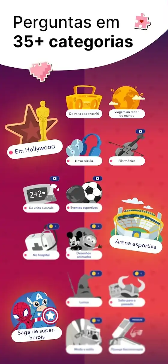 Conjunto resolvido com todas as correspondências corretas — Erudite - Trívia & Quiz Jogos