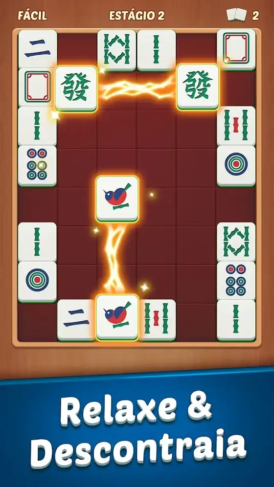 Seleção de dificuldade antes de iniciar o tabuleiro — Mahjong Match Diário
