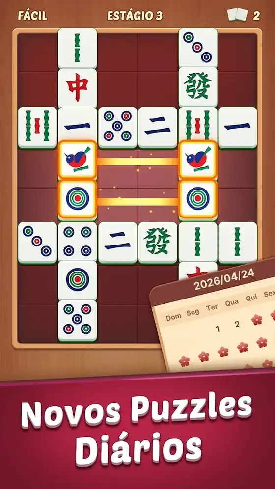 Tabuleiro em modo expert, com camadas sobrepostas — Mahjong Match Diário