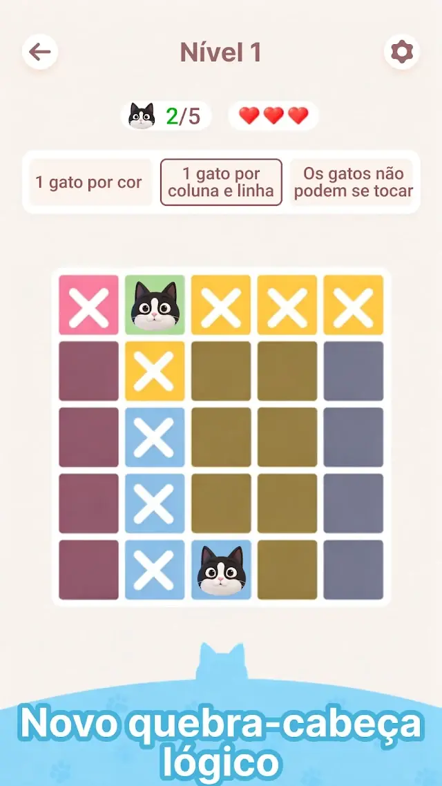 Grelha avançada com regiões de forma irregular — Meowdoku