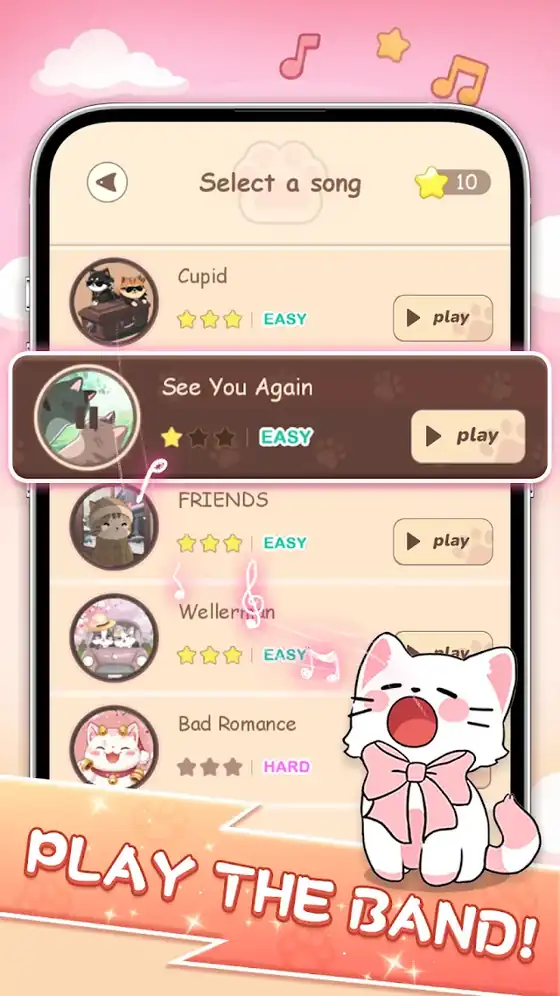 Casa decorada com os elementos obtidos ao completar músicas — Music Cats: Beat Music Game