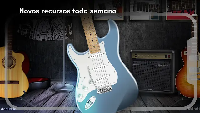 Sequência instrumental para acompanhar, com a progressão indicada — Real Guitar: guitarra e violão