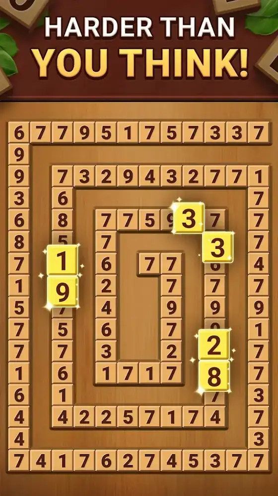 Tábua com as porcas numeradas e um par prestes a ser eliminado — Woodber - Jogo de Números