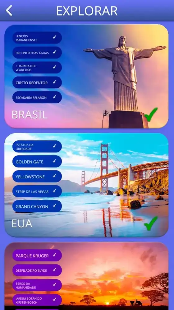 Ilustração de monumento revelada ao concluir um conjunto de níveis — Words Of Wonders: Cruzamento